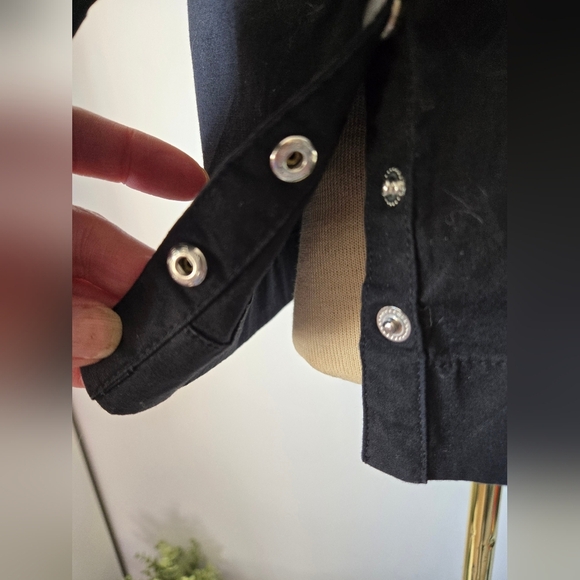 Kate Spade Saturday Black Cotton Side Snap Top. Size Small - Picture 7 of 12